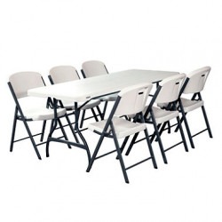 6' Tables With 6 Chairs